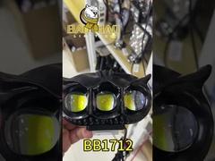 3 LED-Eule-Stil Schwarzes Aluminium Gehäuse Motorrad LED-Scheinwerfer