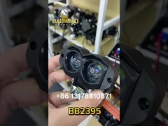 2 Augen Kunststoffkörper 12V Weiß Gelb Doppelfarbe Blinkende Mini Fahrnebelscheinwerfer für Fahrradteile