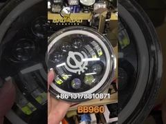 7 Zoll weiß-gelbe Motorrad-LED-Scheinwerfer Aluminium 12V wasserdicht IP67 IP68