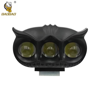 3 LED-Eule-Stil Schwarzes Aluminium Gehäuse Motorrad LED-Scheinwerfer