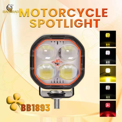4 LED Weiß Rot Gelb Projektor Scheinwerfer LED Licht für Motorrad für Auto