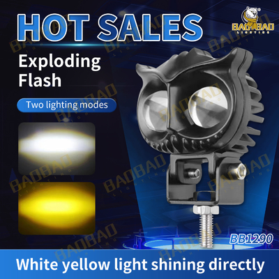 2 LED Eule Gelb Weiß Blitz Farbe MINI Projektor Licht für Motorrad