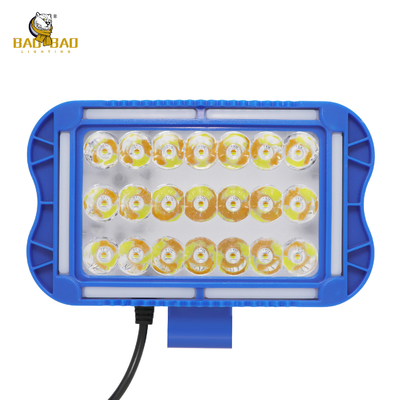 21 LED Weiß Gelb Blitz Aluminium Blau Motorrad Scheinwerfer