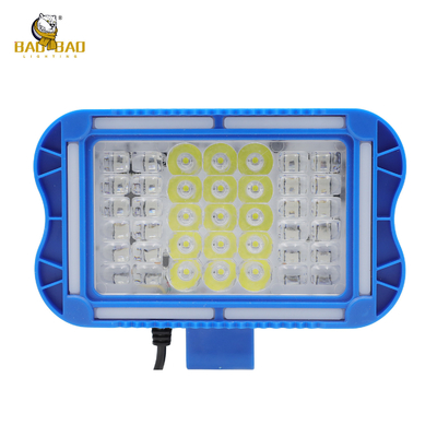 42 LED Rot Blau Weiß Gelb Blitz Aluminium Blau Gehäuse Motorrad Scheinwerfer