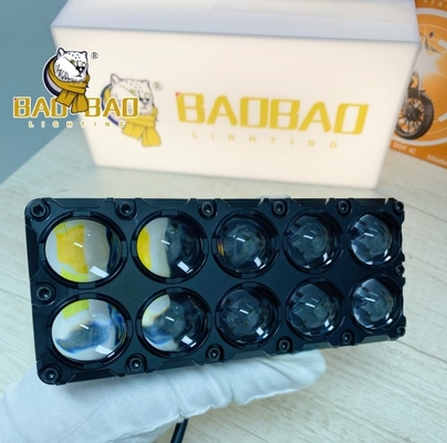 10 Perlen Nebellicht Aluminium RGB Weiß Gelb Blitz Dual-Color Motorrad Ersatzteil