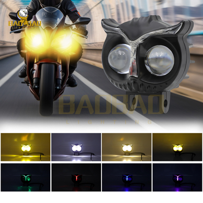 Euleform Aluminium Weiß Gelb Doppelfarbe Motorrad LED Nebellicht