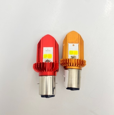 H4 Metall Weiß Gelb Doppelfarbe 2 Gesichter mit Spule Motorrad LED-Glühlampe