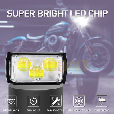 80V 3-Perlen-Metall-Doppelfarben-Blitzlicht Rot-Blau-Motorrad-LED-Leuchtenlicht