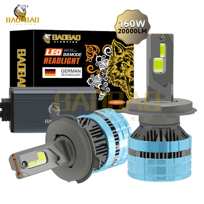 H4 160W Eisenfahrzeug Led Scheinwerfer Glühbirne S22 Weiß Hochleistungs-Autoteile