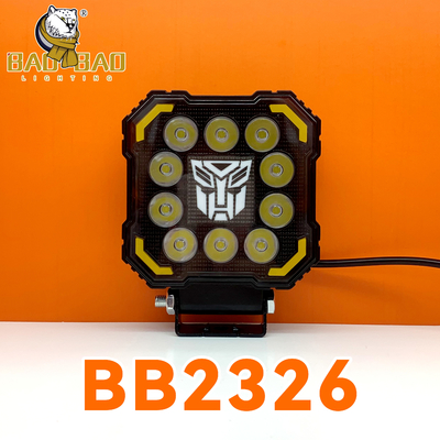 Universal Metall Weiß Gelb Doppelfarbe Motorrad LED Scheinwerfer Auto Arbeitslicht