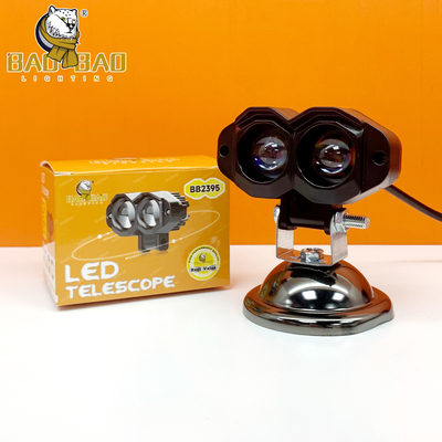 2 Eyes Plastic Body 12V White Yellow Dual Color Flashing Mini Driving Fog Light For Bike Parts