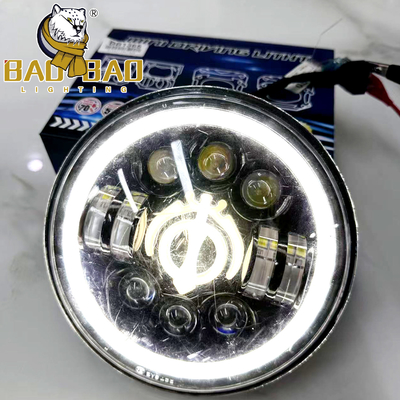 7 Zoll Weiß Gelb Motorrad LED Scheinwerfer 12V Wasserdicht IP67